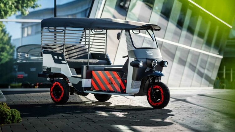 audi e rickshaw concept powered by second life e tron battery modules